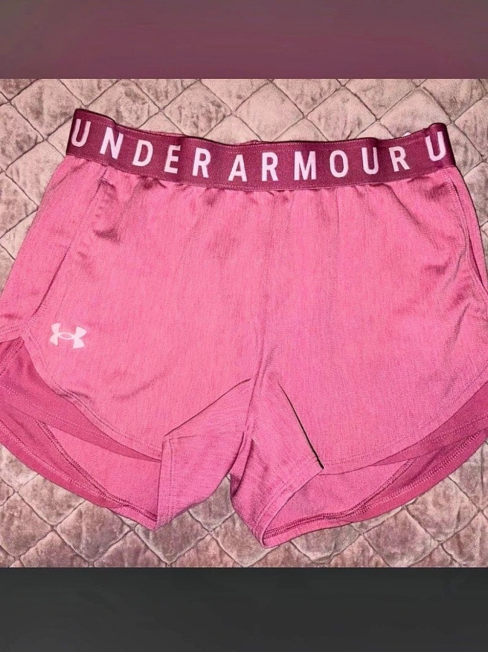 Under Armour UA Tech Play Up Shorts Pink size small